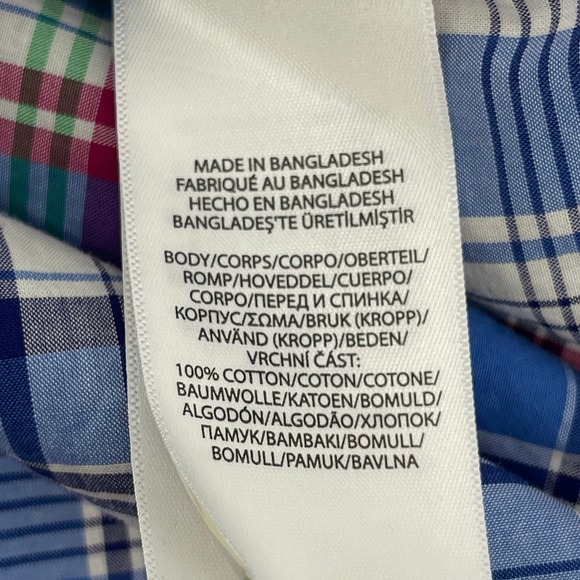 Ralph Lauren M (10-12) Plaid Shirt Short Sleeve Button Down Casual Top Kids - Picture 5 of 6